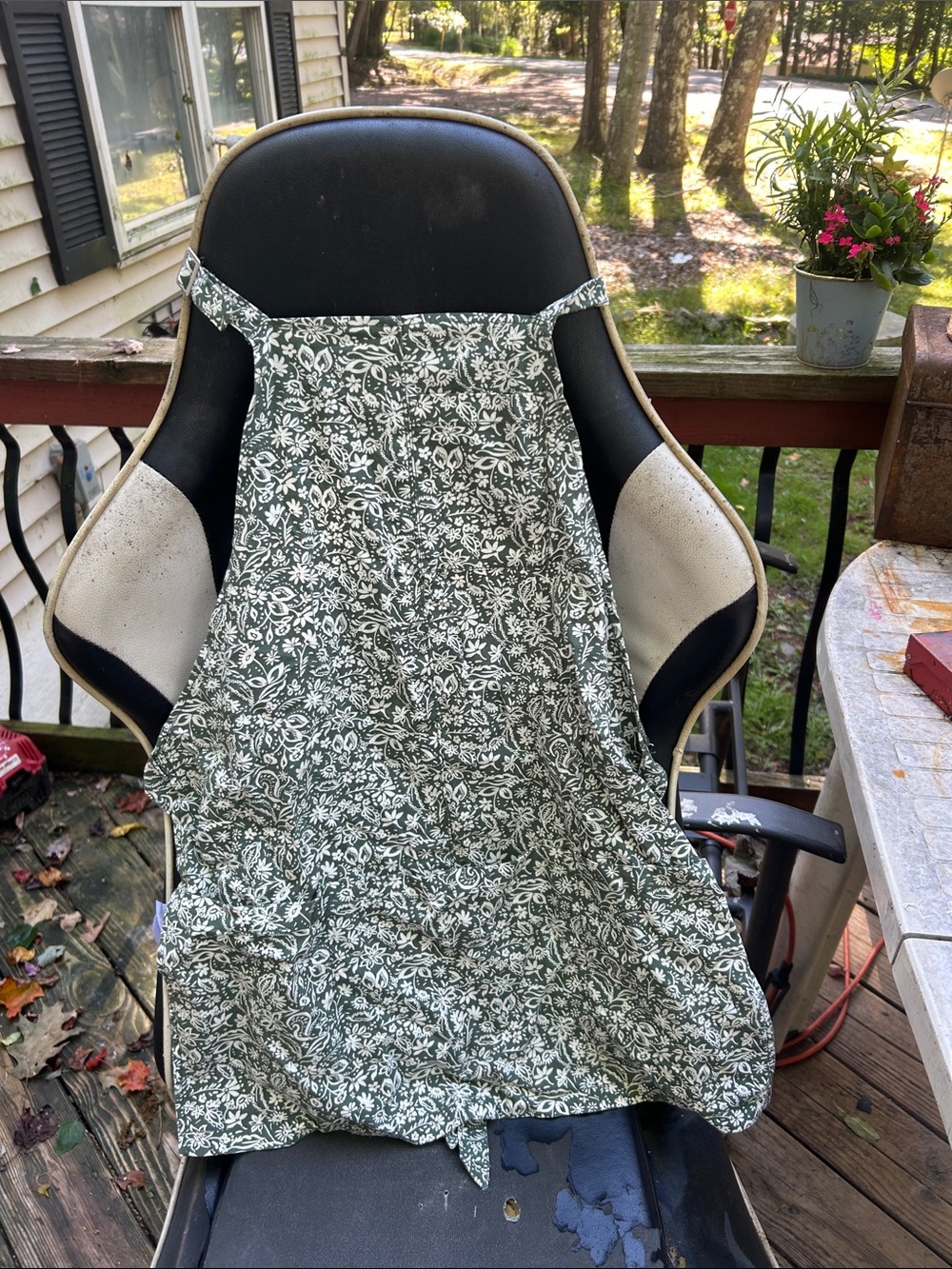 Green Floral A-Line Women's Skirt